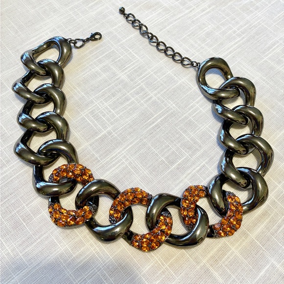 Kenneth J Lane Statement Chunky Links Vintage Necklace - Picture 3 of 7